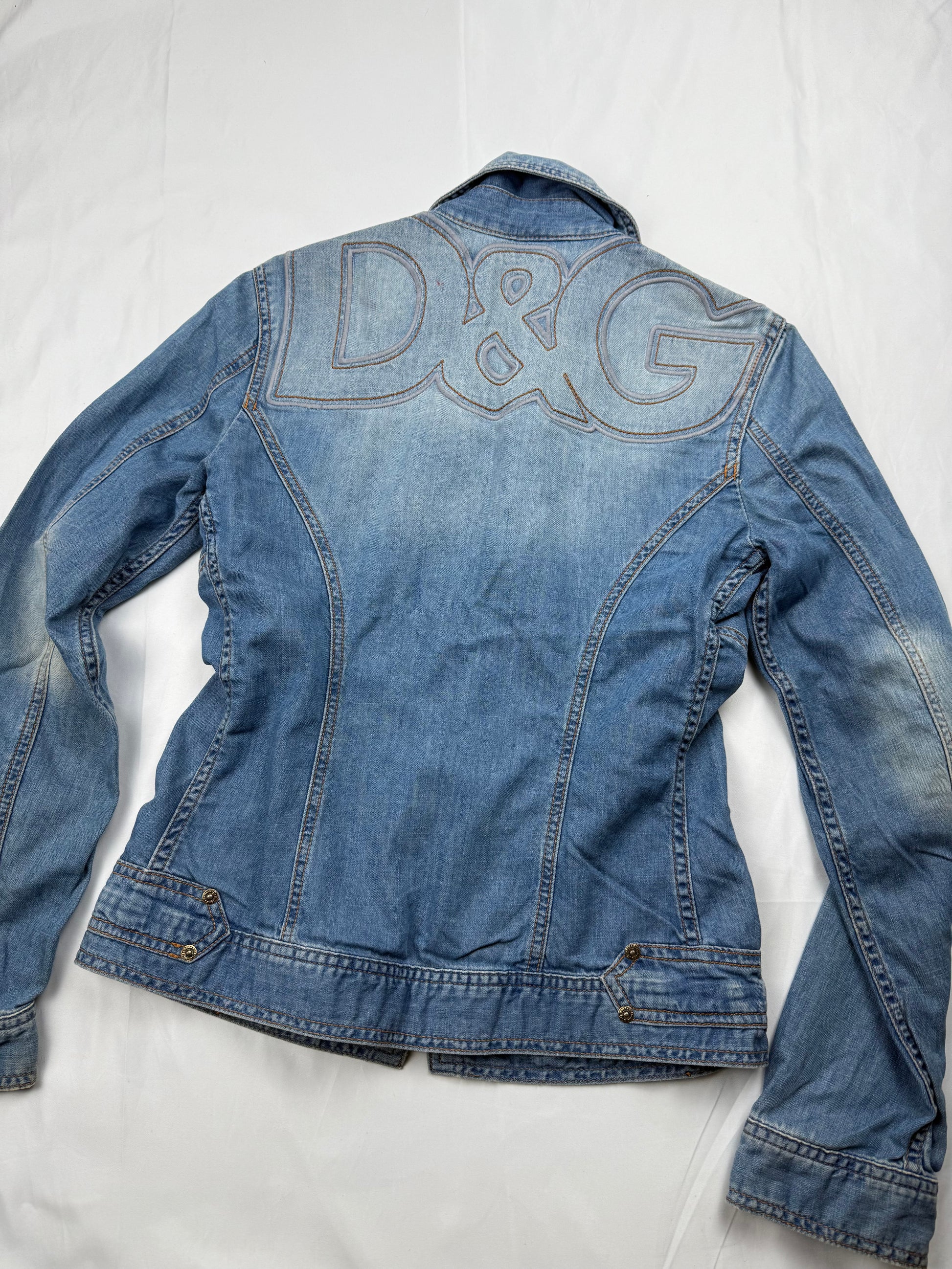 Blue logo denim jacket (XS/S)