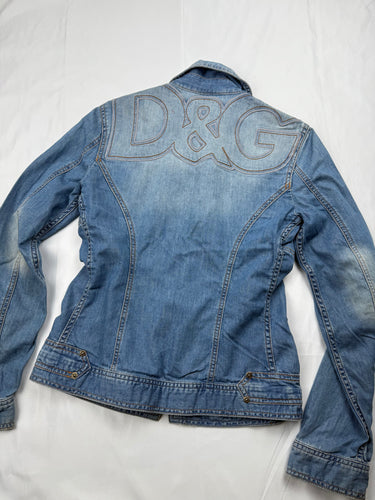 Blue logo denim jacket (XS/S)