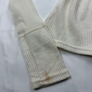White turtleneck bi fabric mesh jumper (S)
