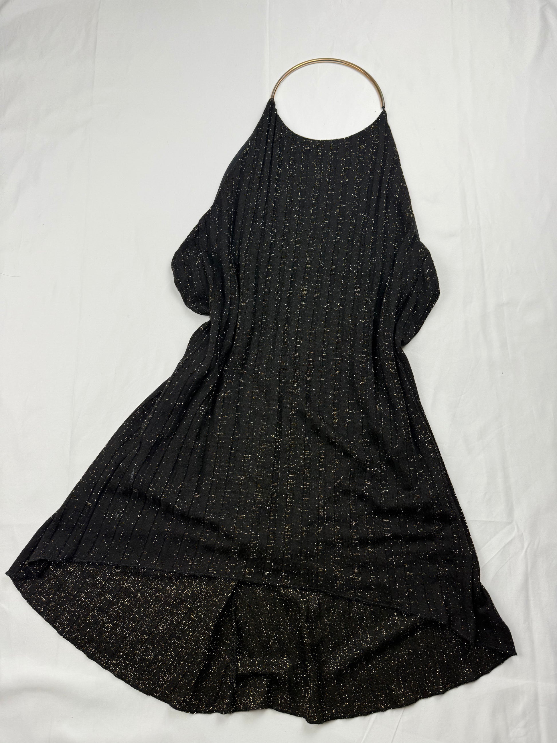 Brown night out backless choker dress (M)