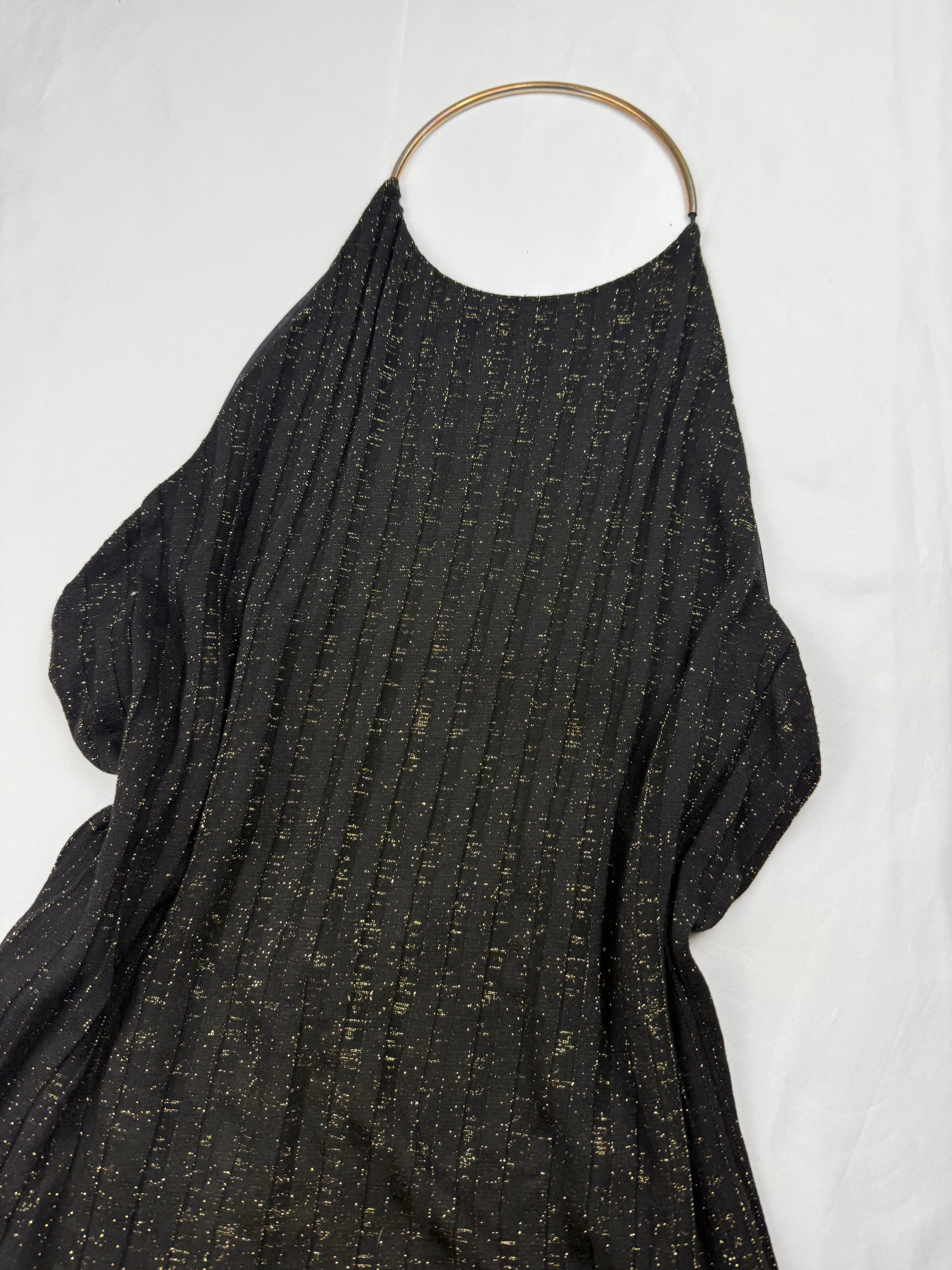 Brown night out backless choker dress (M)