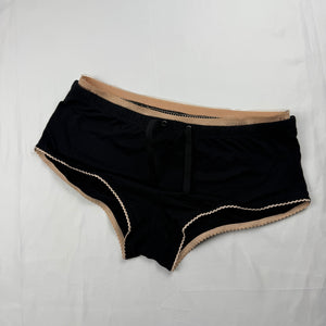 Black cotton underwear low rise mini  shorty (S)