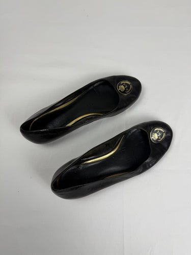 Black real leather ballet flats (37)