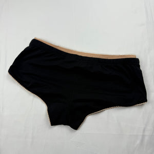 Black cotton underwear low rise mini  shorty (S)