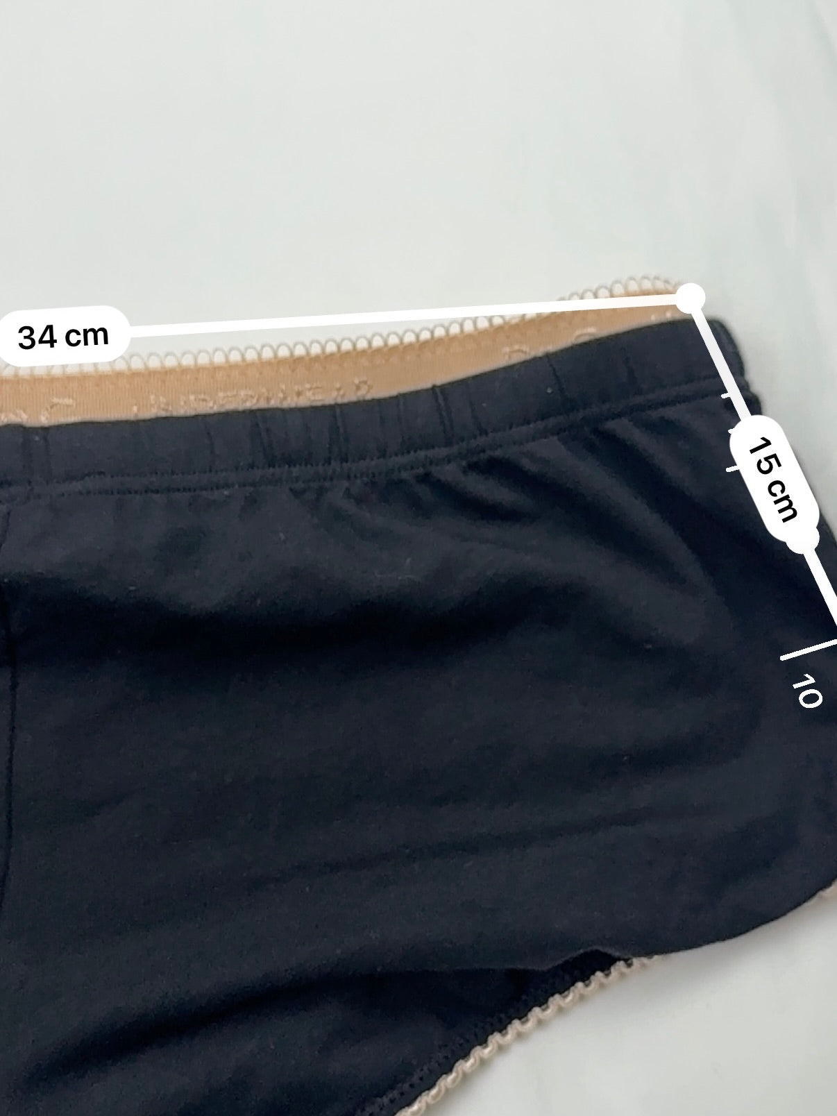 Black cotton underwear low rise mini  shorty (S)