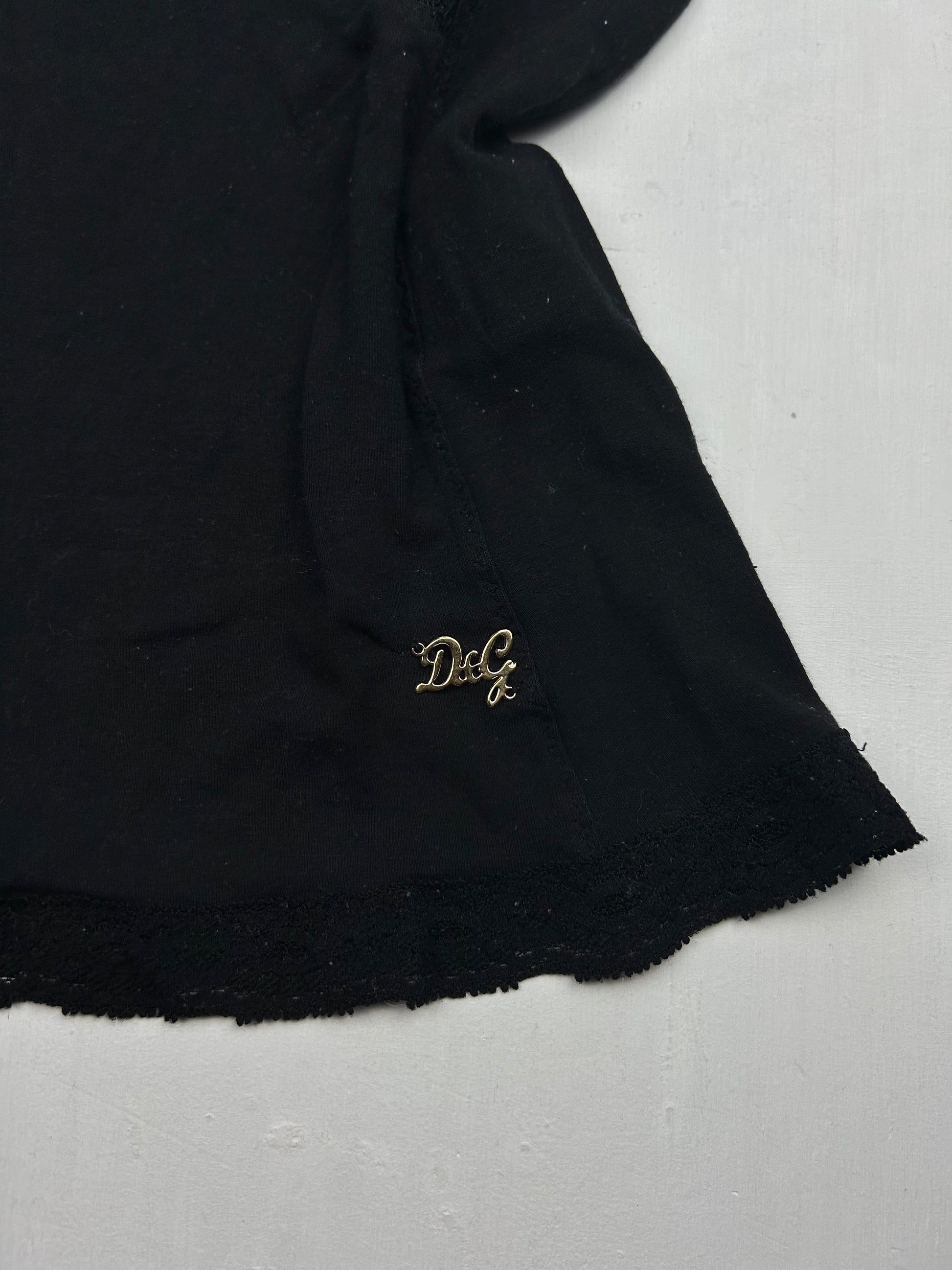 Black lace babydoll tank top (S/M)