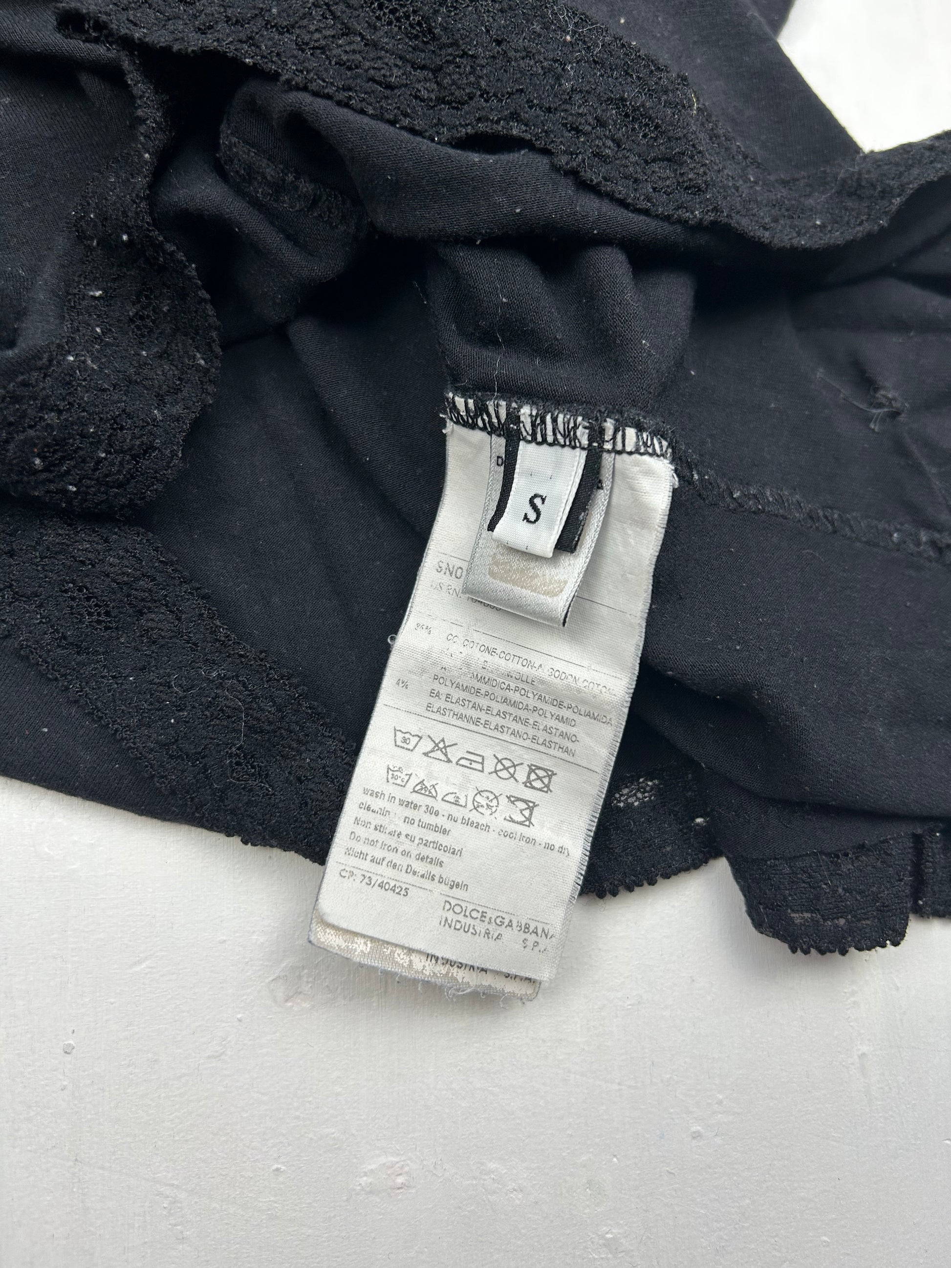 Black lace babydoll tank top (S/M)