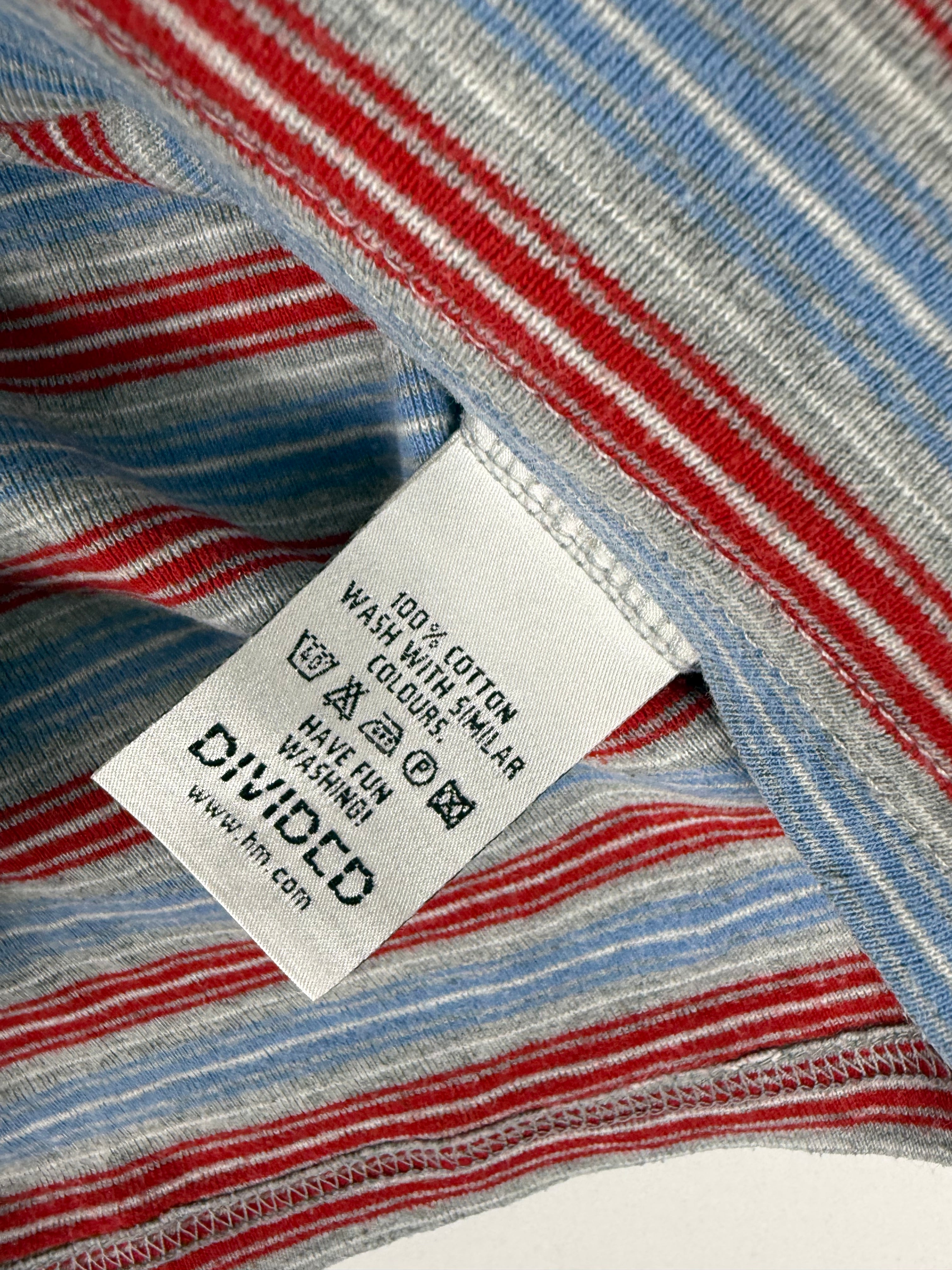 Blue striped tie up cami top (XL)