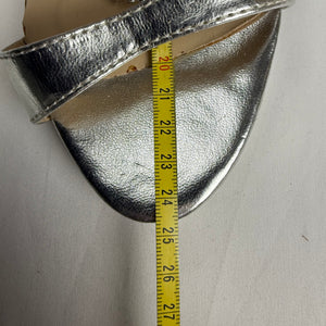 Silver rhinestones high heels (38)