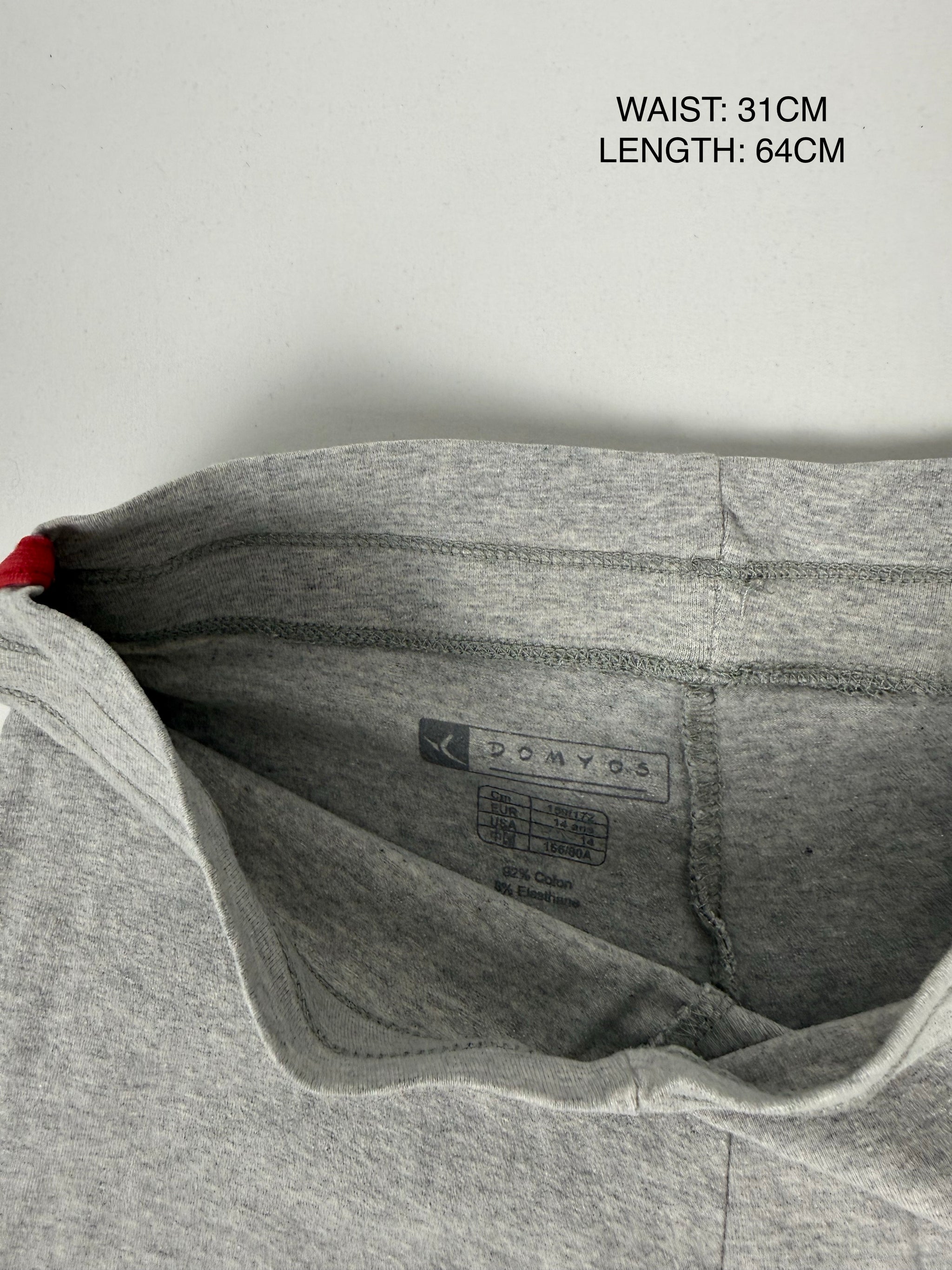 Grey activewear cotton cami pants (XS)