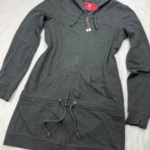 Grey cotton tight fit zip up hoodie (XS/S)