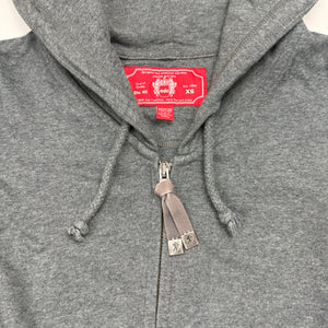 Grey cotton tight fit zip up hoodie (XS/S)