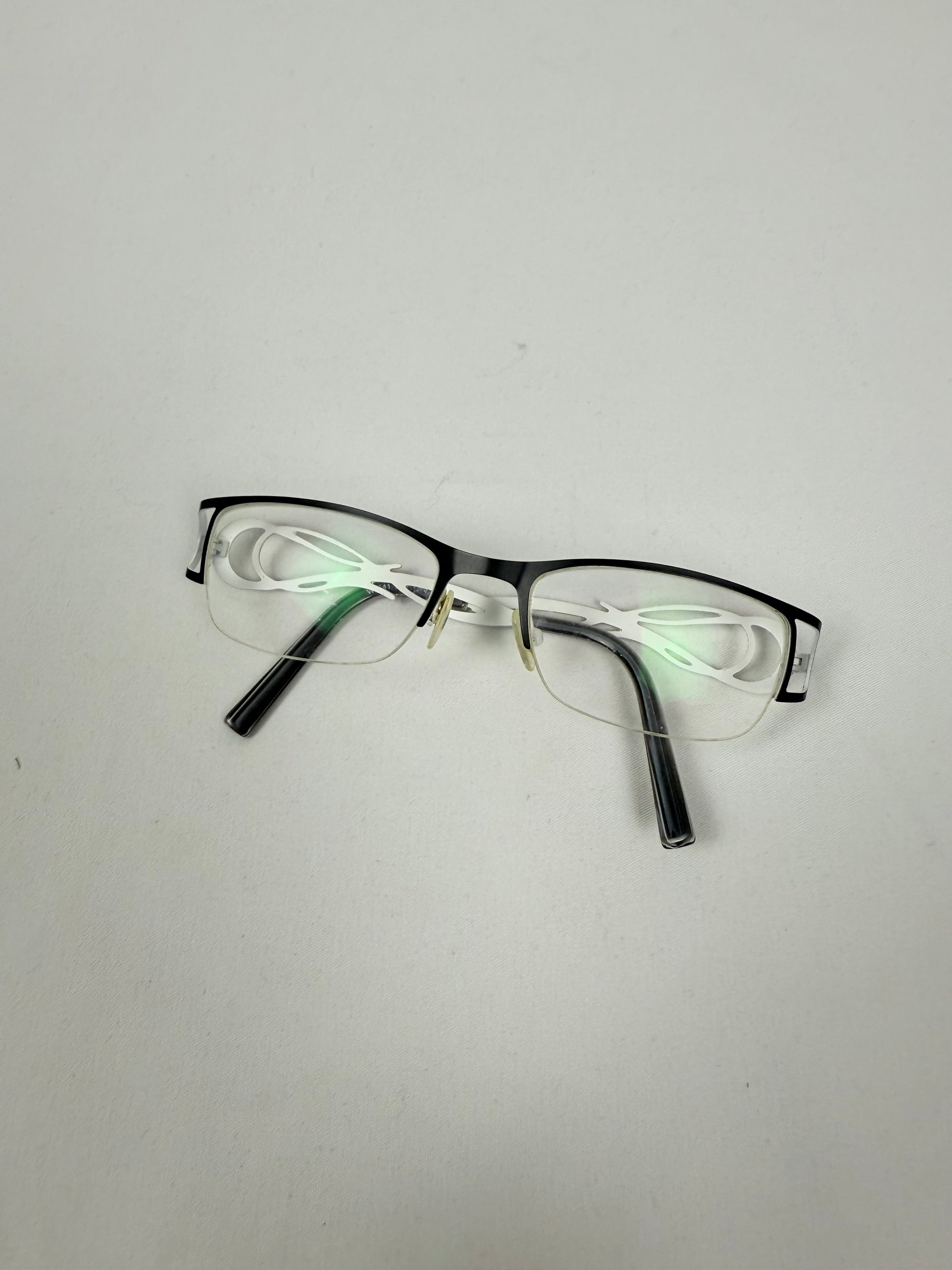 Metallic white office glasses (with prescription)