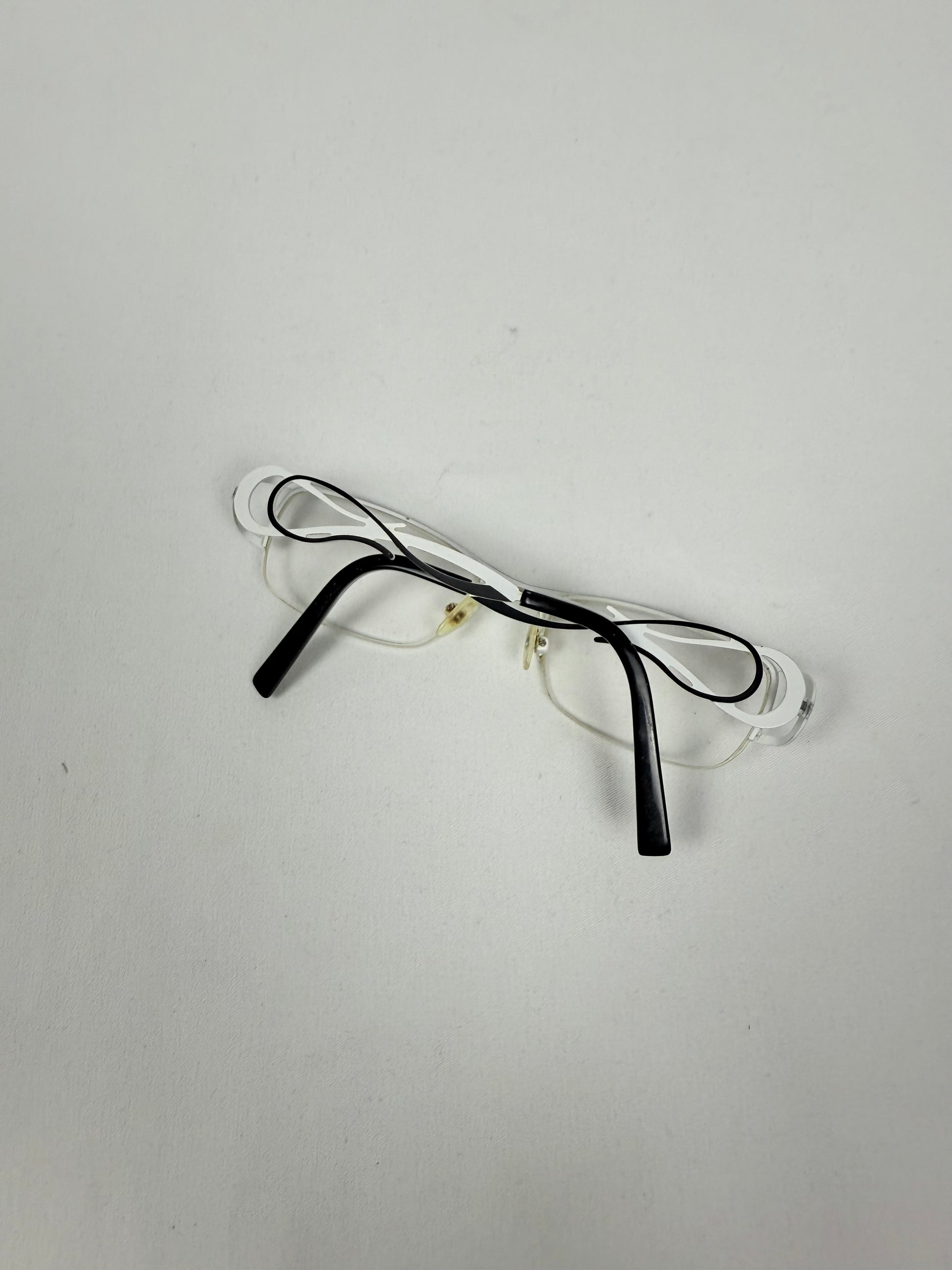 Metallic white office glasses (with prescription)