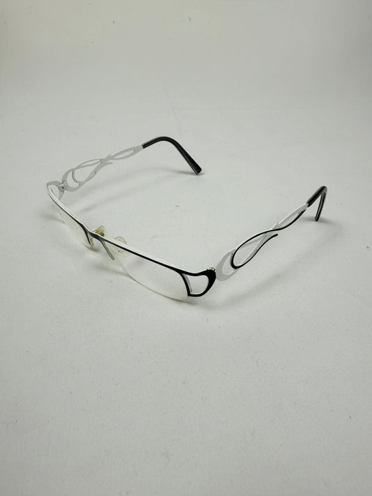 Metallic white office glasses (with prescription)