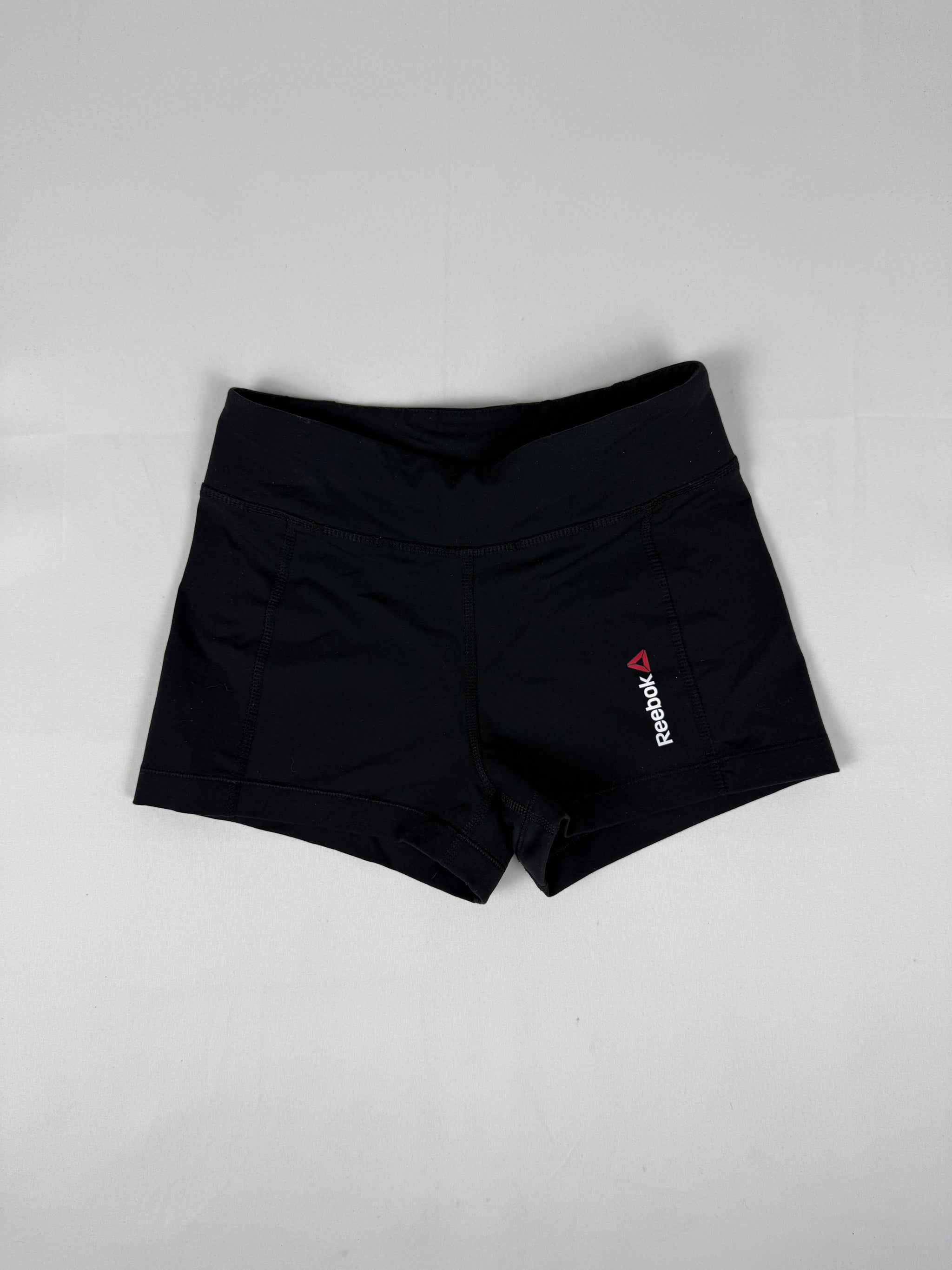 Black activewear low rise mini short (XS)