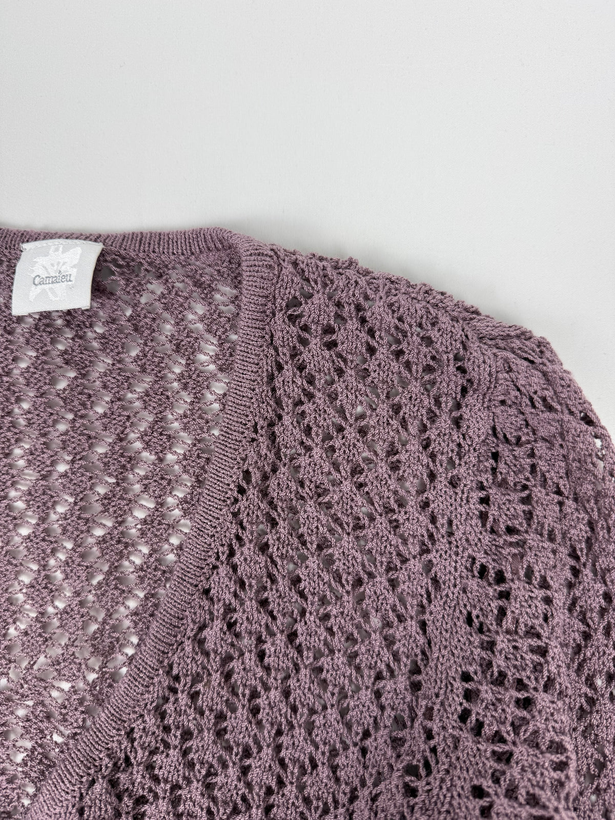 Lilac crochet tie up bolero top (S)