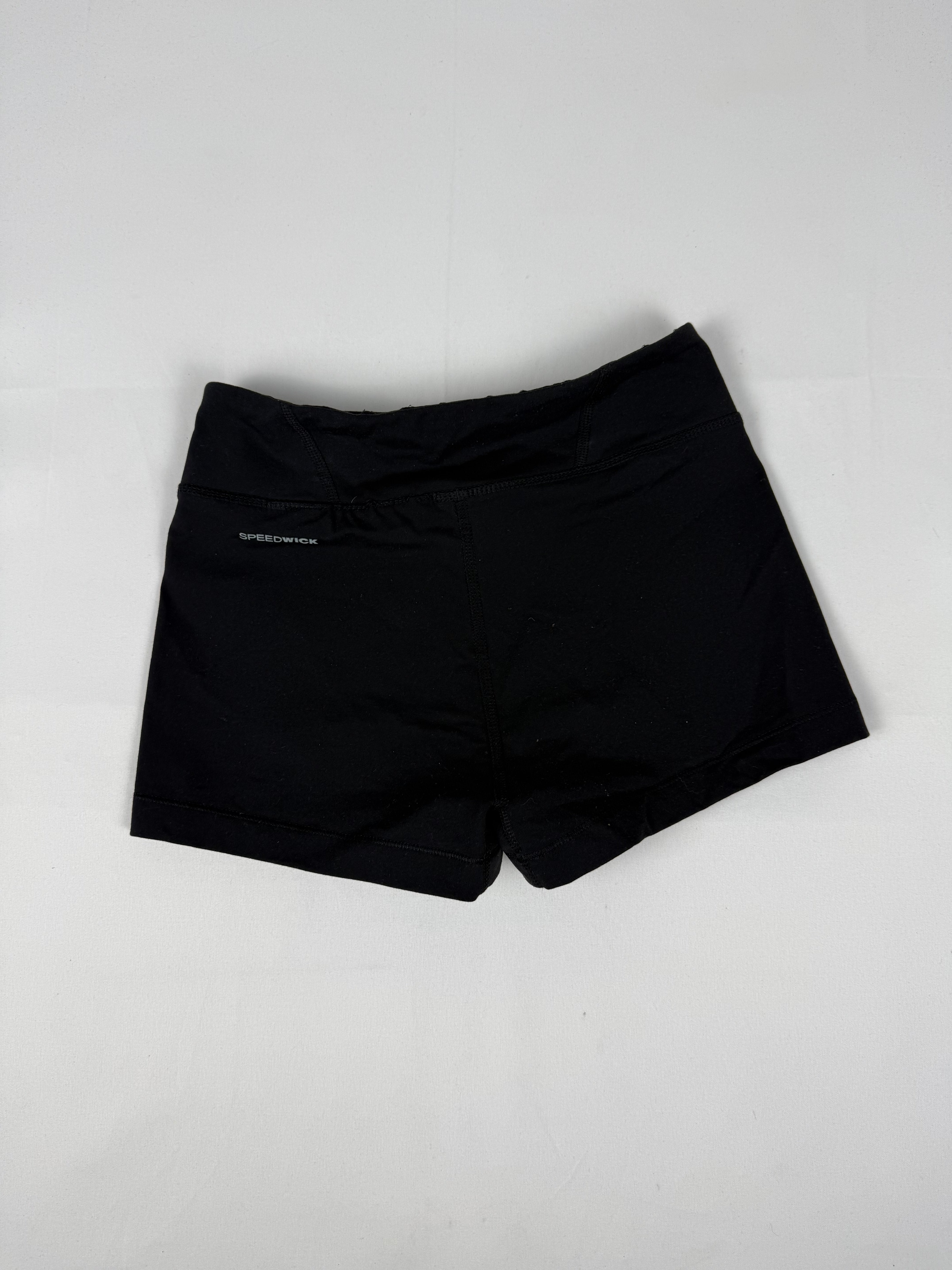 Black activewear low rise mini short (XS)