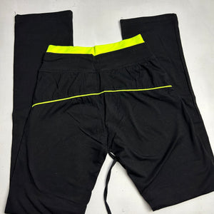 Black & neon green low waist joggers pants (S)