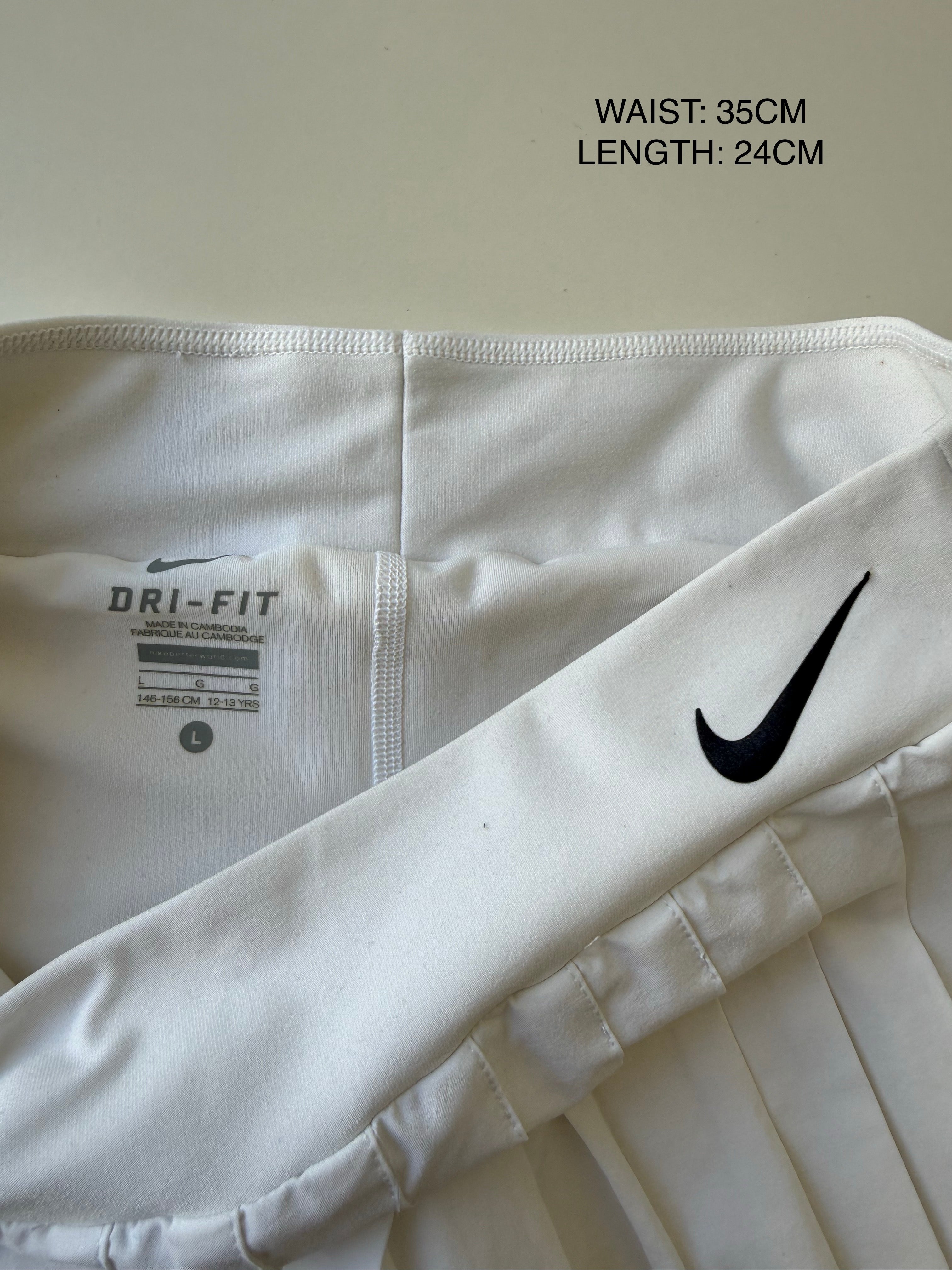 White pleated mini tennis skirt (XS)