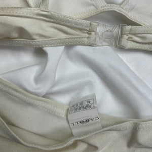 Cream buckle belt bikini set (L)