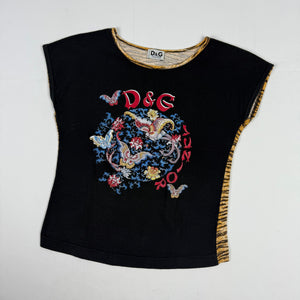 Black & panther cotton  tight fit logo tee (XS/S)