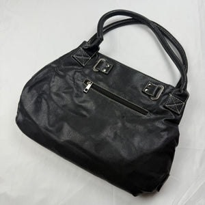 Grey striped uni shoulder bag (33x30cm)