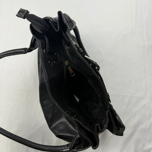 Grey striped uni shoulder bag (33x30cm)