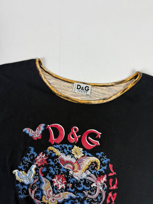 Black & panther cotton  tight fit logo tee (XS/S)