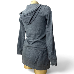 Grey cotton tight fit zip up hoodie (XS/S)
