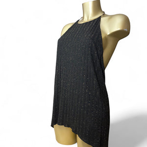 Brown night out backless choker dress (M)