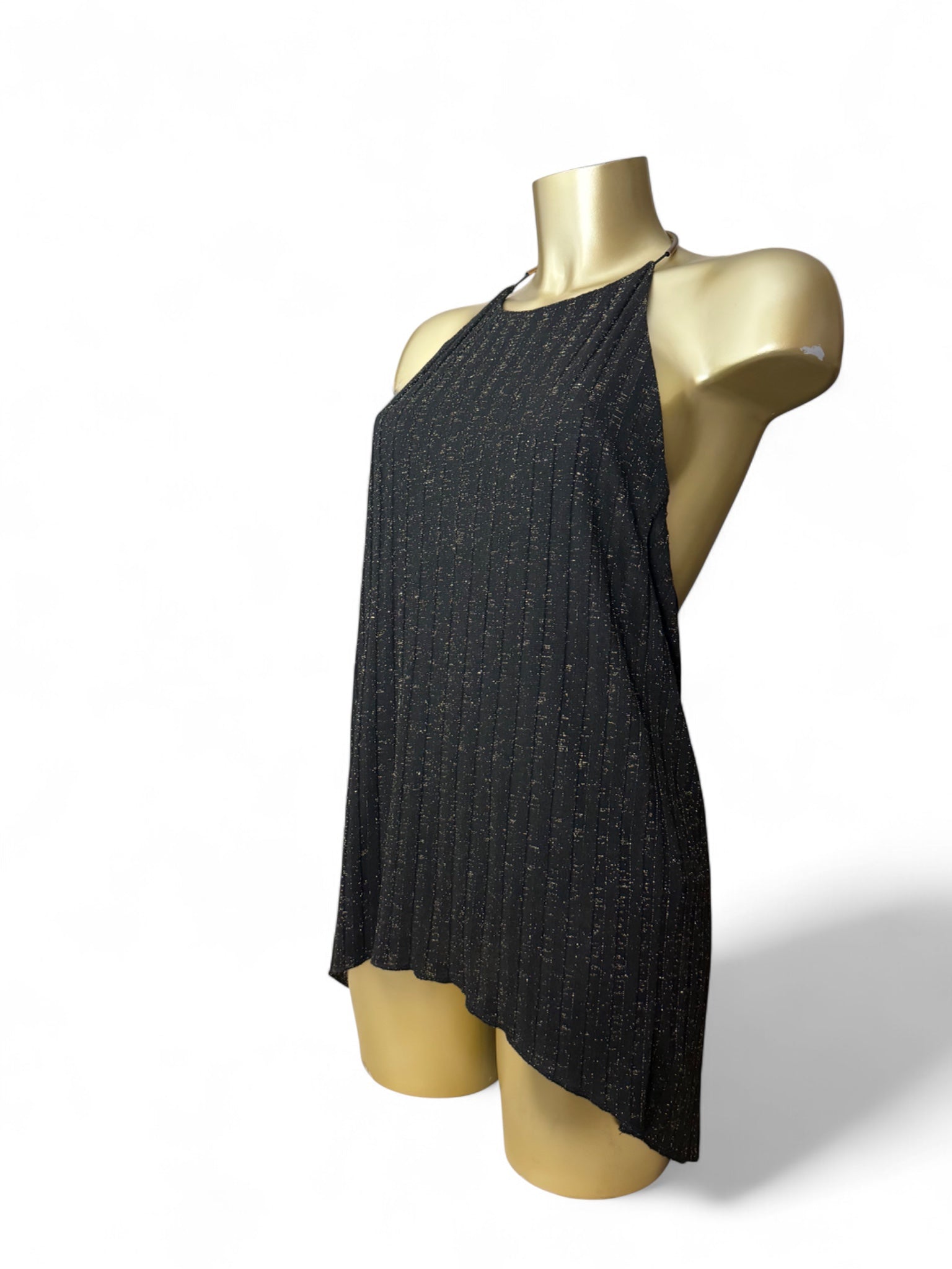 Brown night out backless choker dress (M)