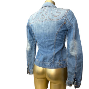 Blue logo denim jacket (XS/S)