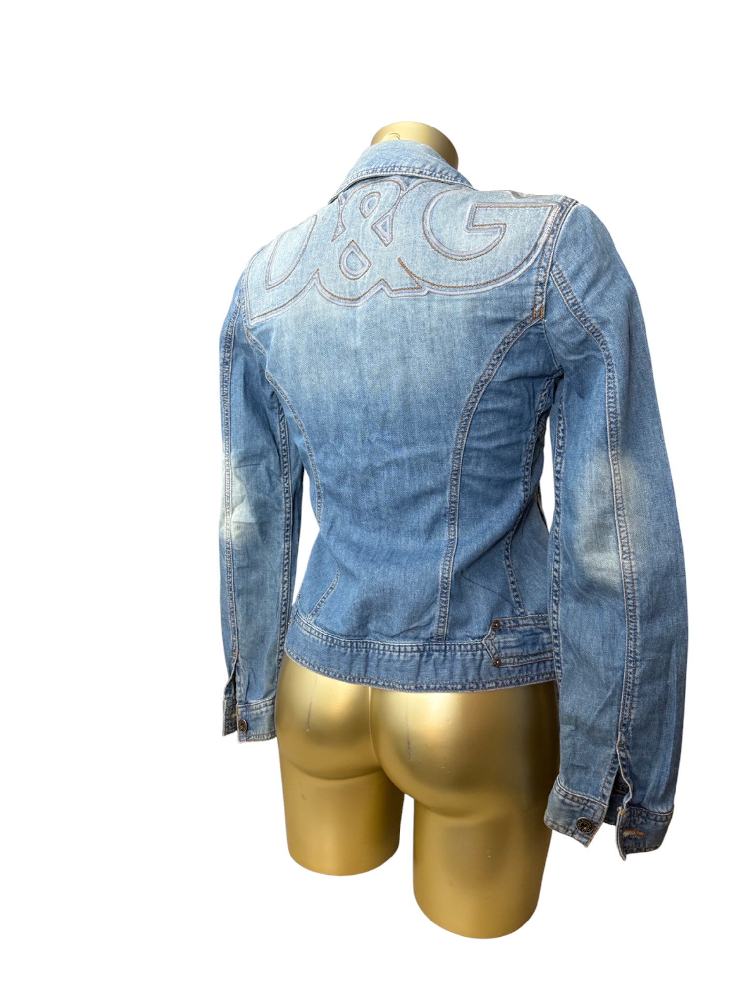 Blue logo denim jacket (XS/S)