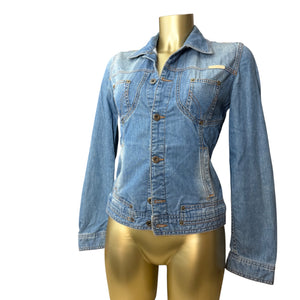 Blue logo denim jacket (XS/S)