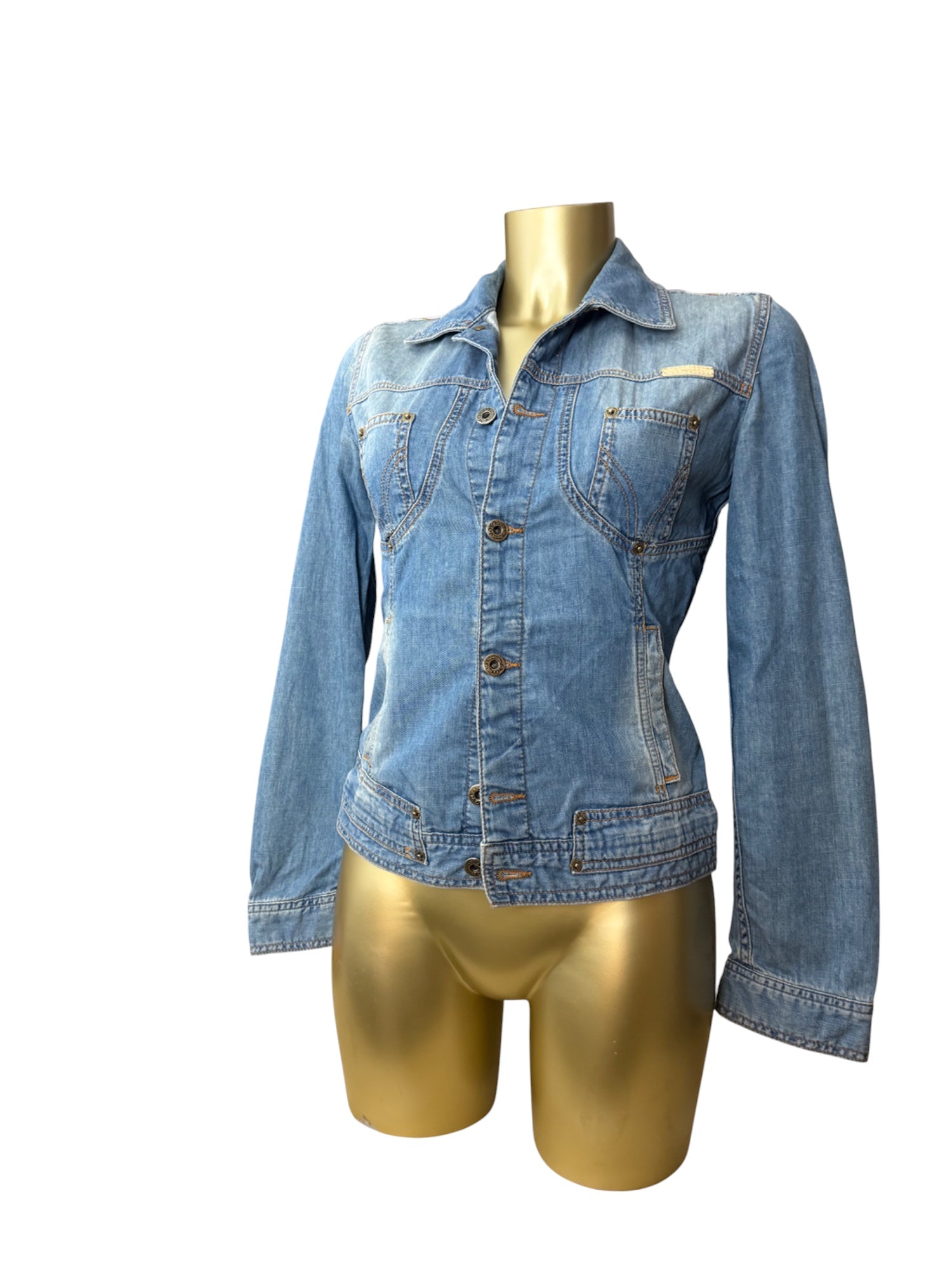 Blue logo denim jacket (XS/S)