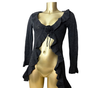 Brown knitted cardigan  jumper (S)