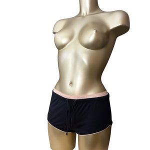 Black cotton underwear low rise mini  shorty (S)