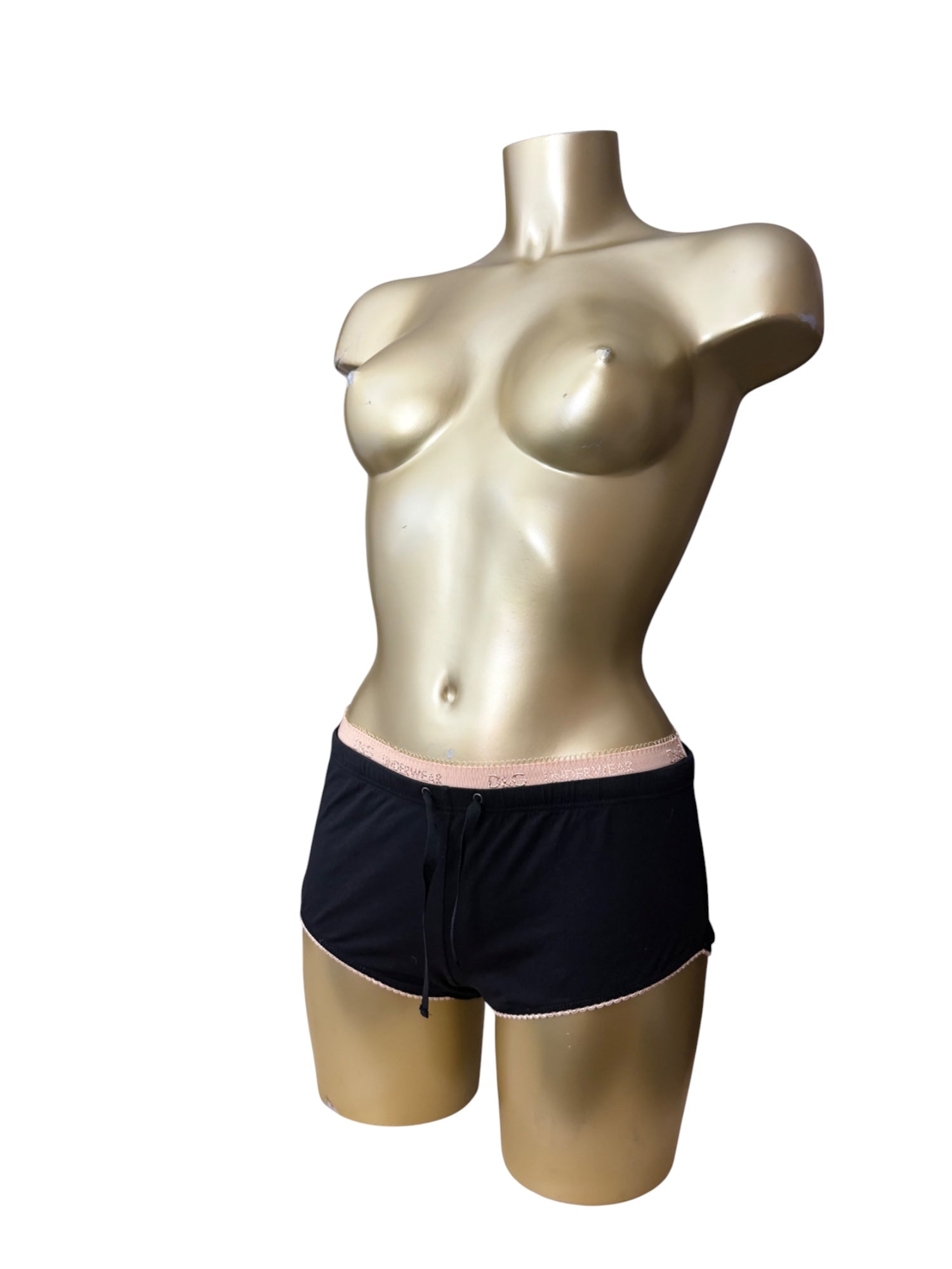 Black cotton underwear low rise mini  shorty (S)
