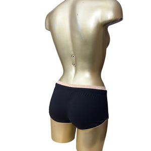 Black cotton underwear low rise mini  shorty (S)