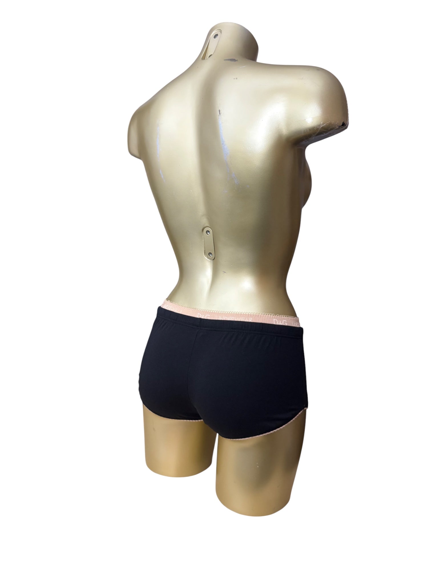Black cotton underwear low rise mini  shorty (S)
