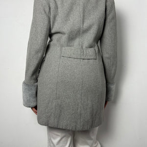 Grey wool & faux fur winter coat (M/L)