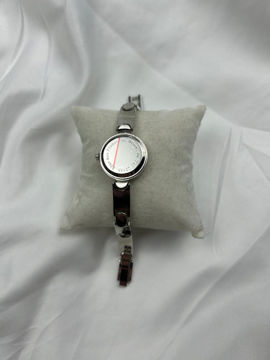 Vintage silver inox bracelet watch jewelry