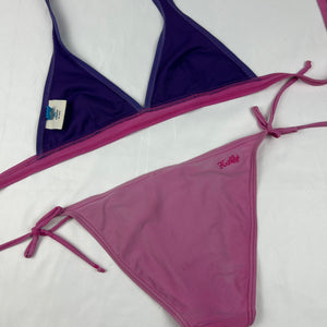 Pink adjustable low rise bikini set (S)