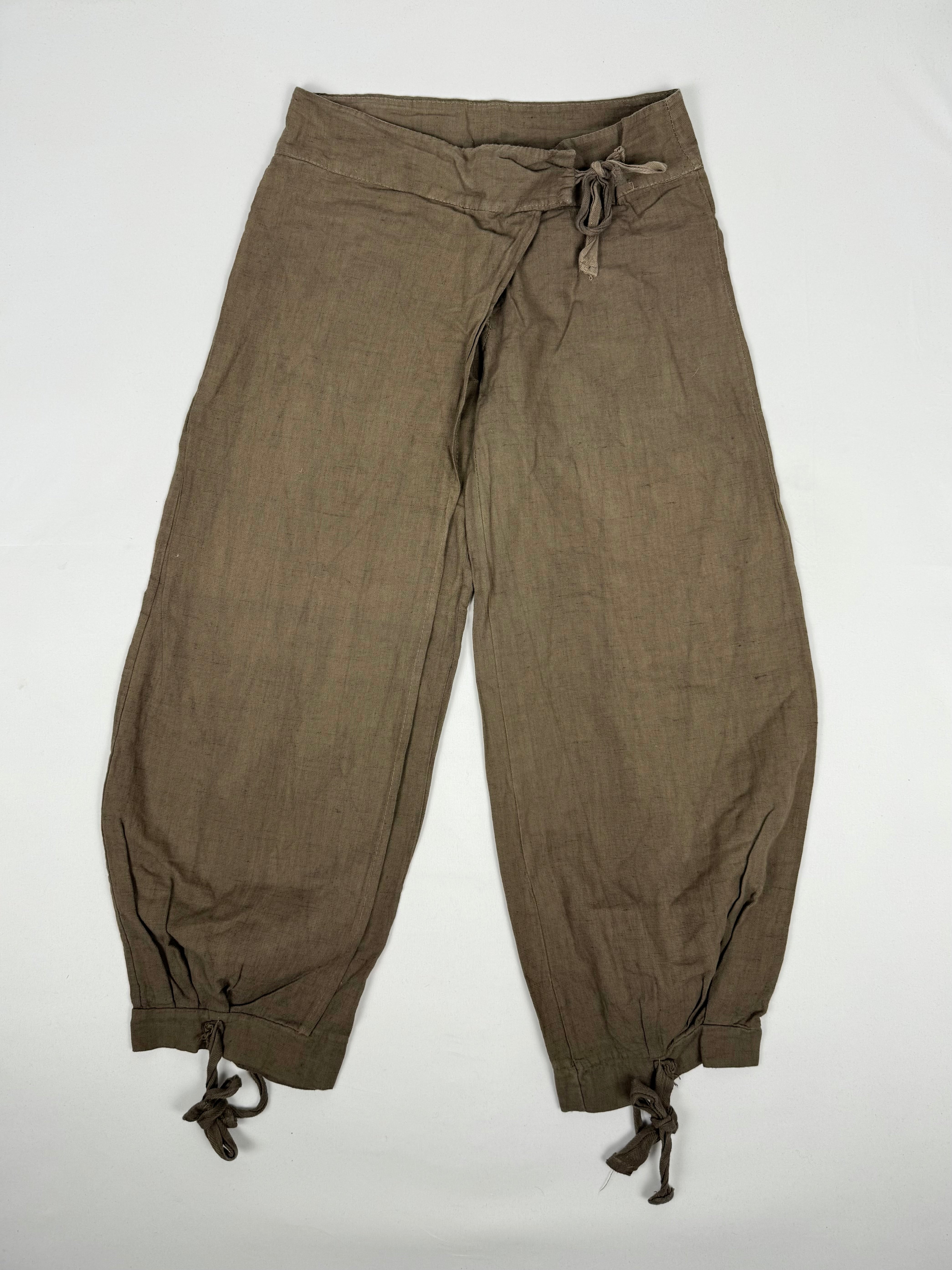 Pantalon droit taille basse en jean noir (XS)
