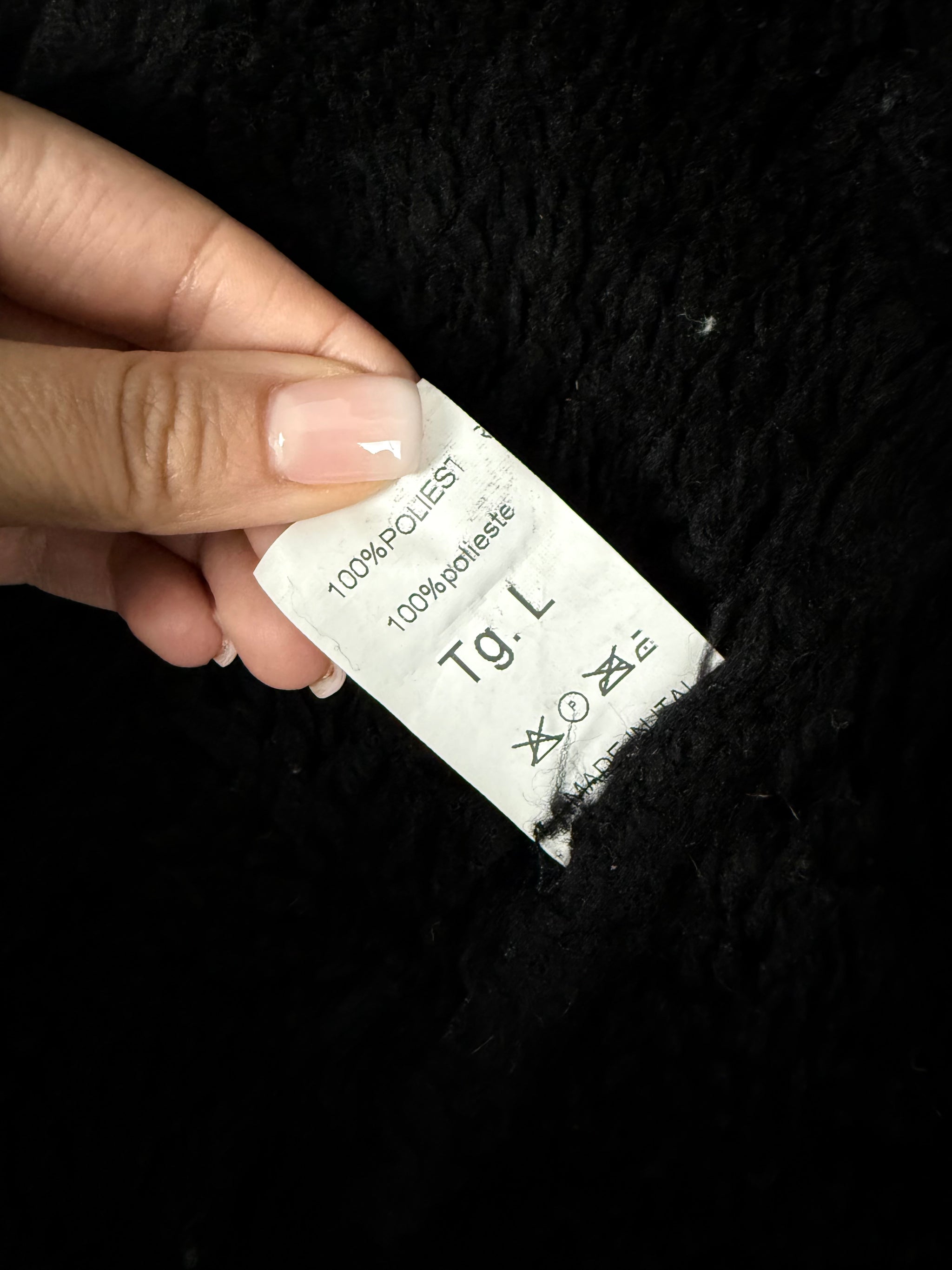 Black suede tight fit biker coat (M)