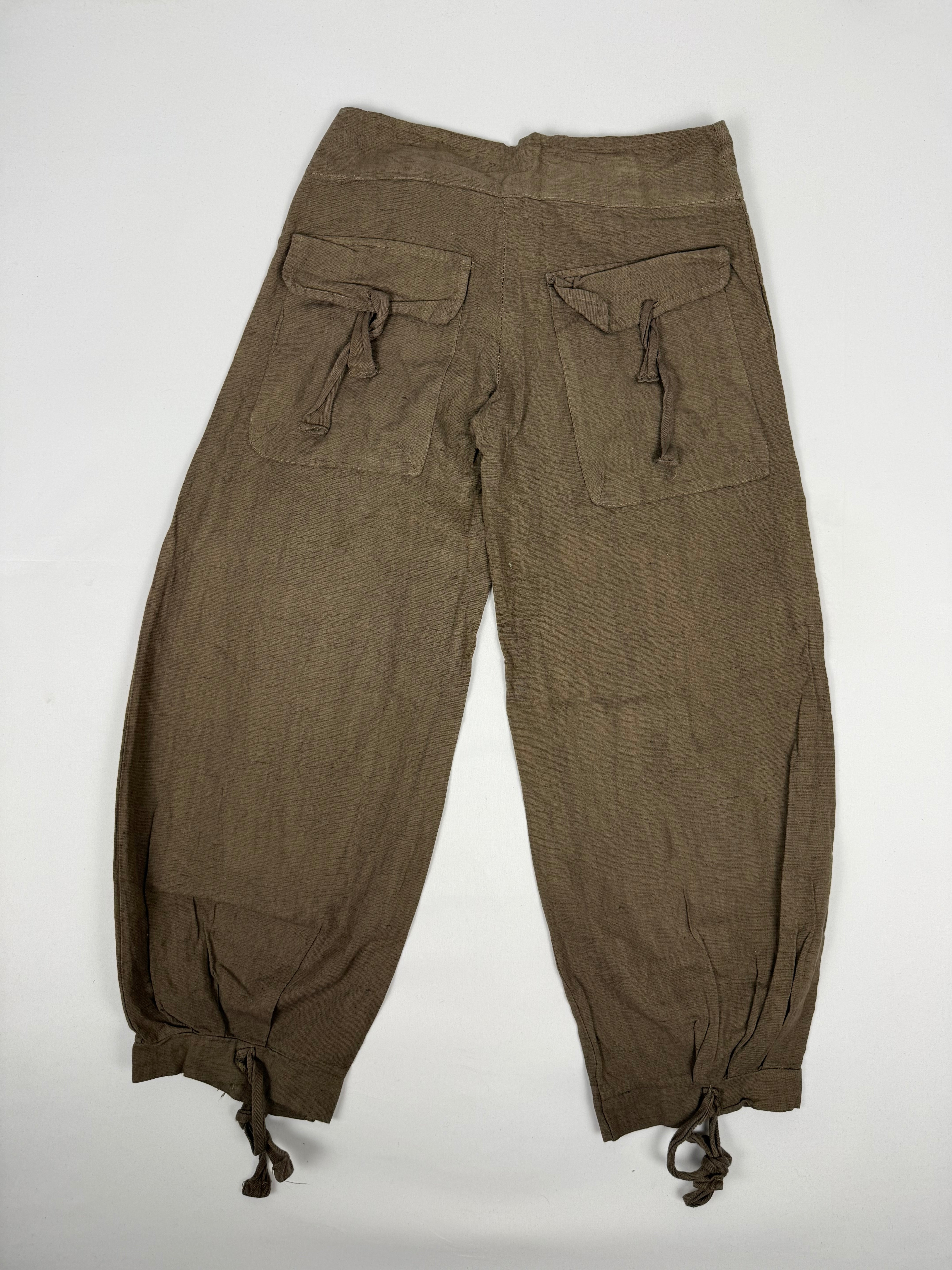 Pantalon droit taille basse en jean noir (XS)