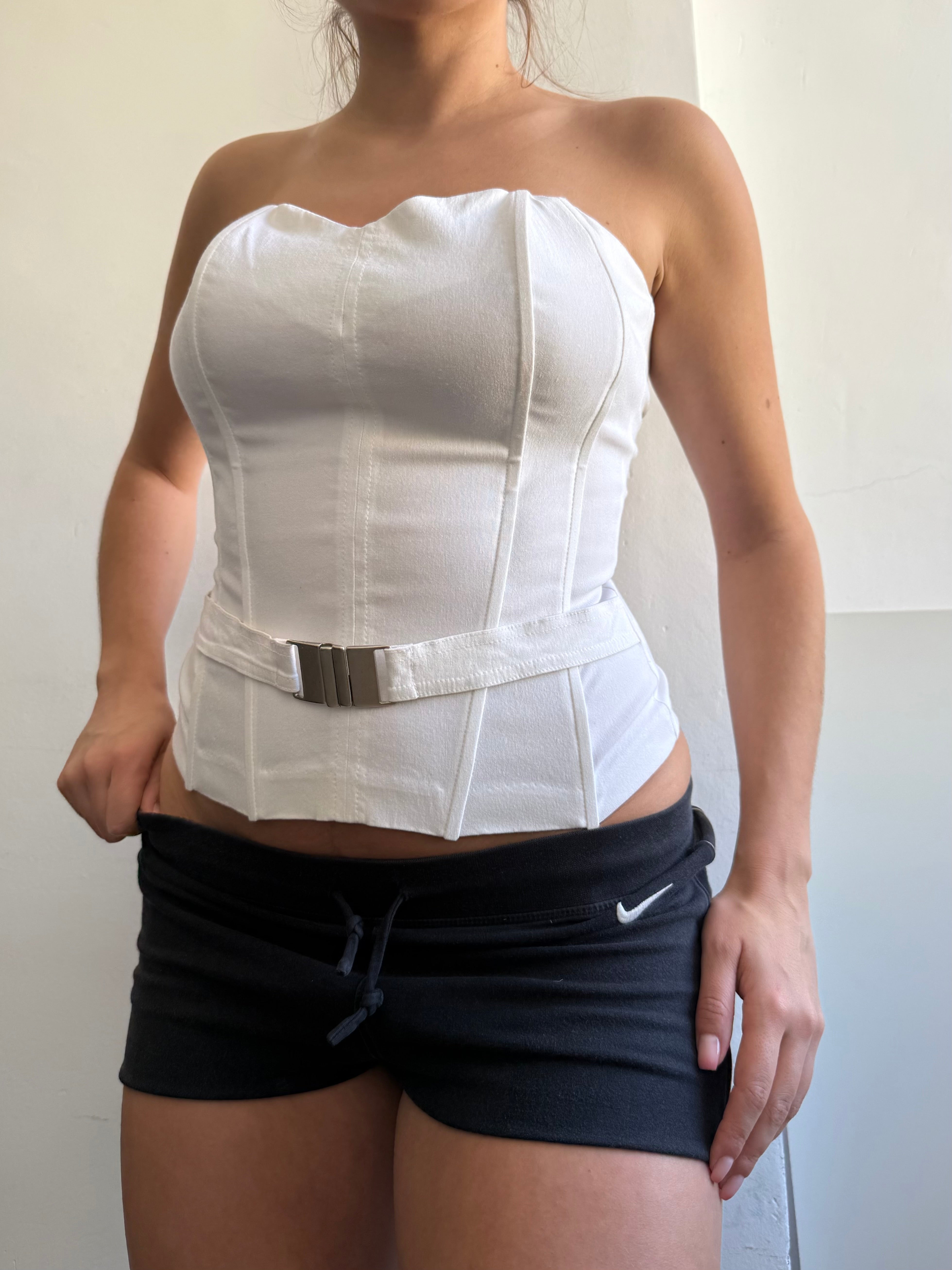 White bustier top (M)