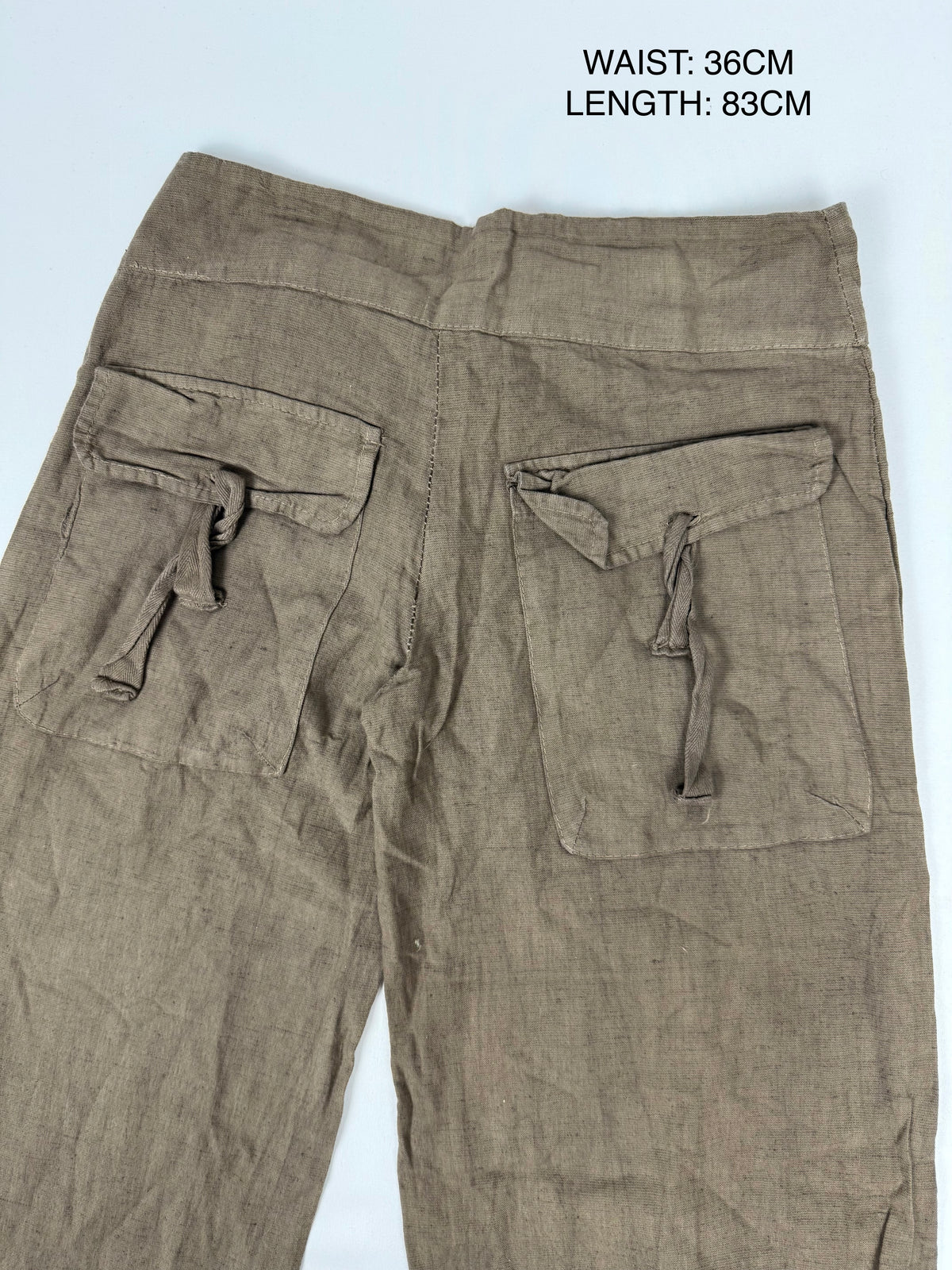Pantalon droit taille basse en jean noir (XS)
