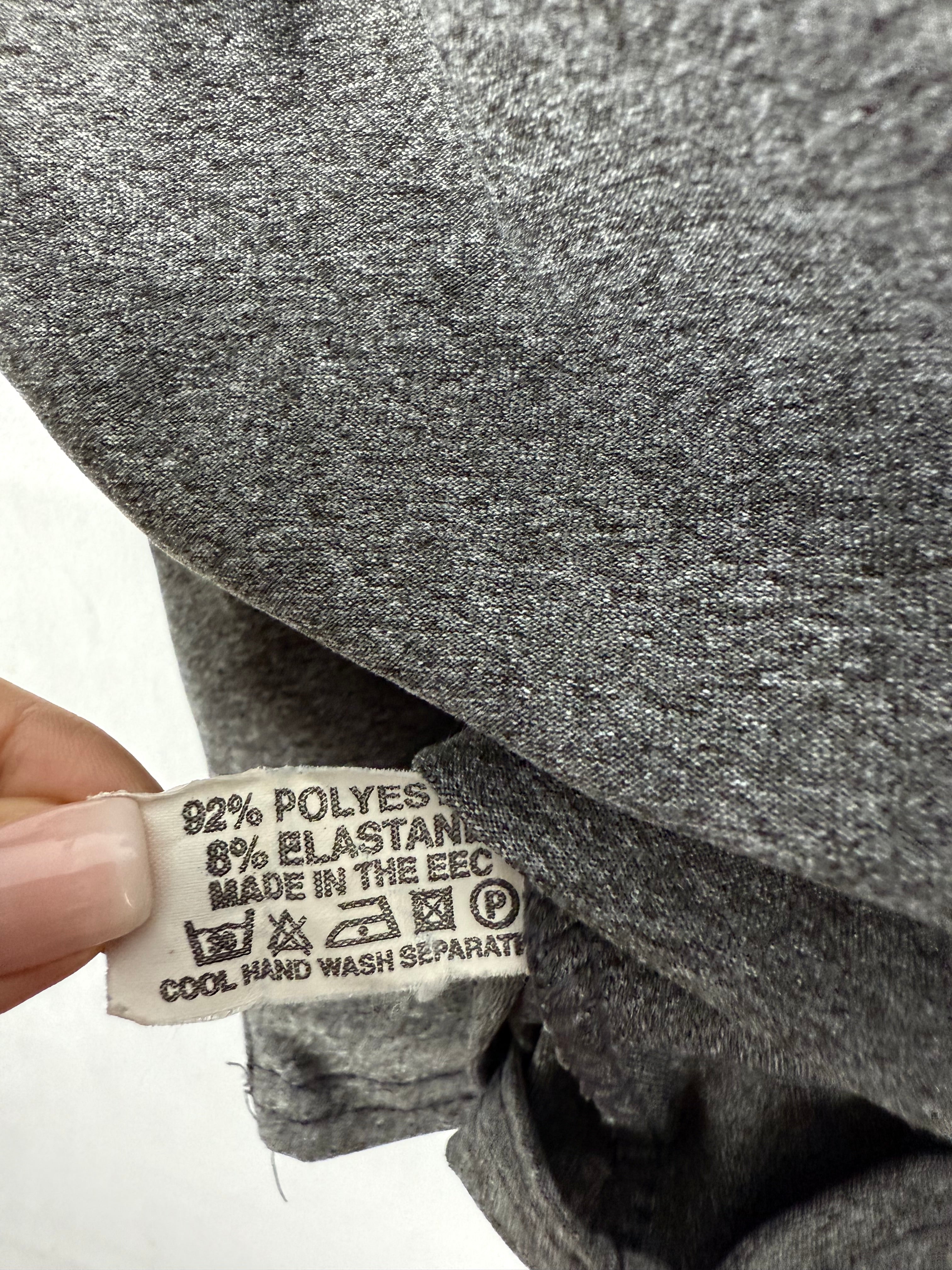 Grey tight fit hooded top (S/M)